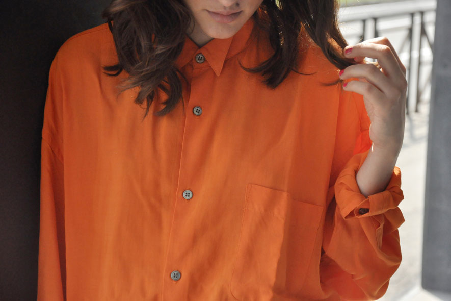camicia arancio