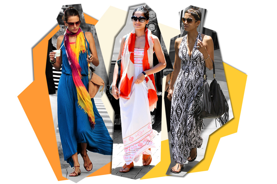 Maxi abito e flat: il look preferito dalle star