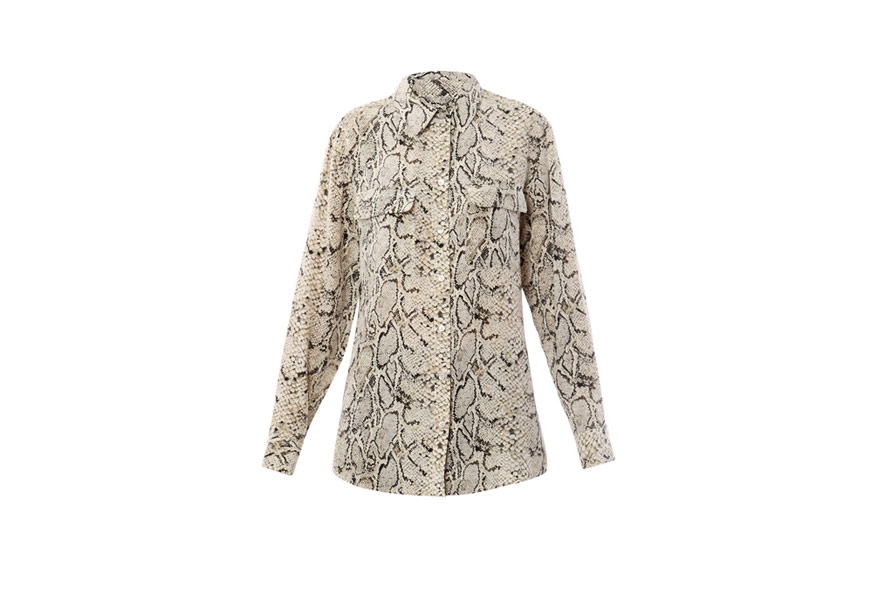 06 Silk signature python blouse   Equipment AW11