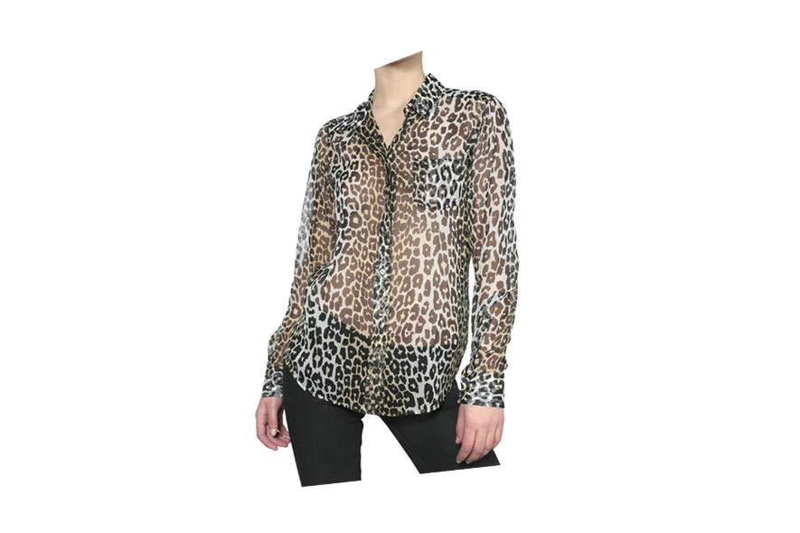 07 Leopard chiffon blouse equipment