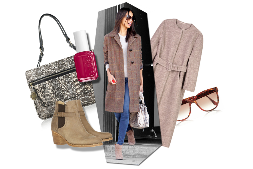 Winter casual come Zoe Saldana