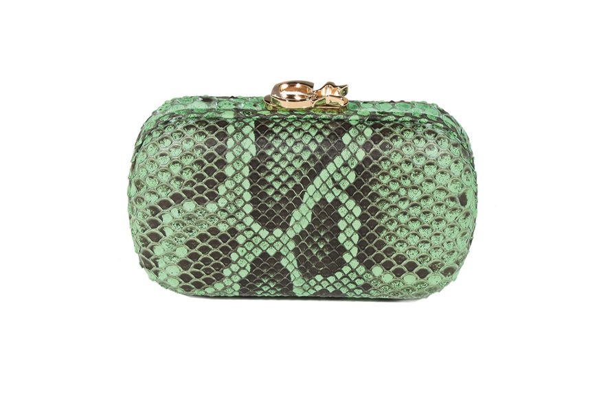 Corto Moltedo Green Python Minaudière