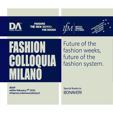 Domus Academy presenta i Fashion Colloquia