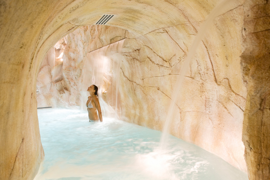 Grotta Waterfall Exit Spa Experience