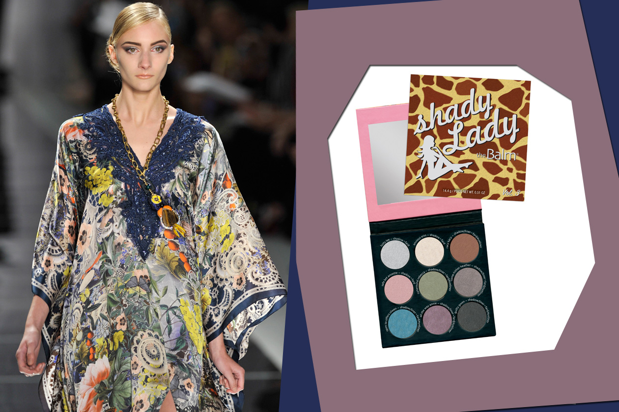 Avvolte in un giardino tropicale, con un gioco di luci e ombre con il look proposto da Naeem Khan e la palette Giraffe Shady Lady di The Balm