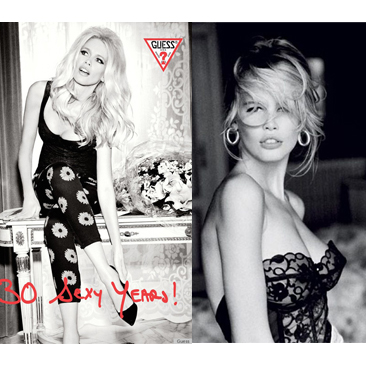 Guess e Claudia Schiffer festeggiano il 30° compleanno