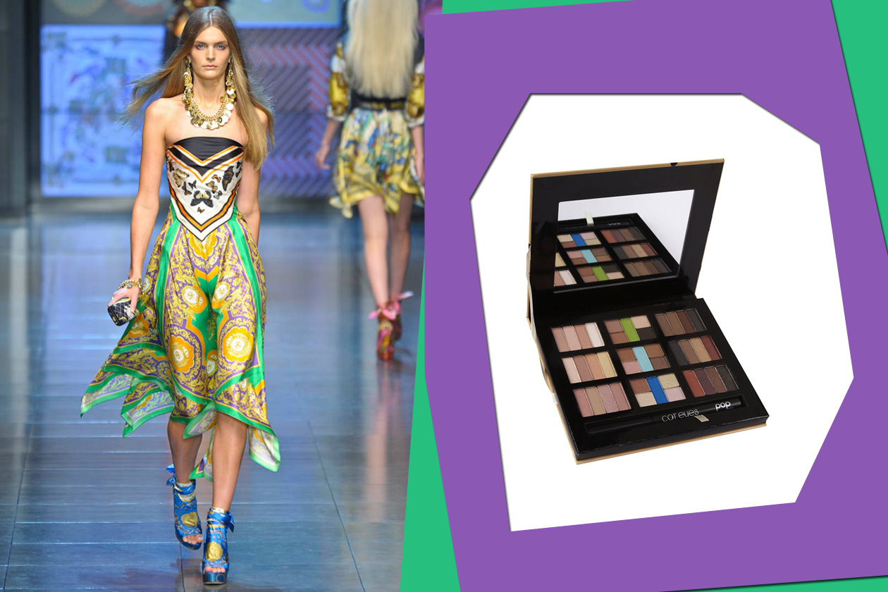 Il kit di Pop Beauty è una palette completa per un mix di colori come sui vestiti dalle fantasie esotiche di Dolce e Gabbana