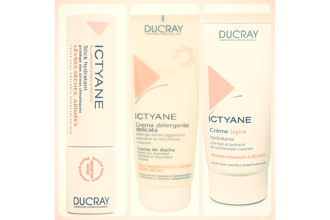 Nathalie Pechalat e Fabian Bourzat utilizzano, durante e dopo gli allenamenti, lo stick labbra e la crema corpo Ducray-Ictyane