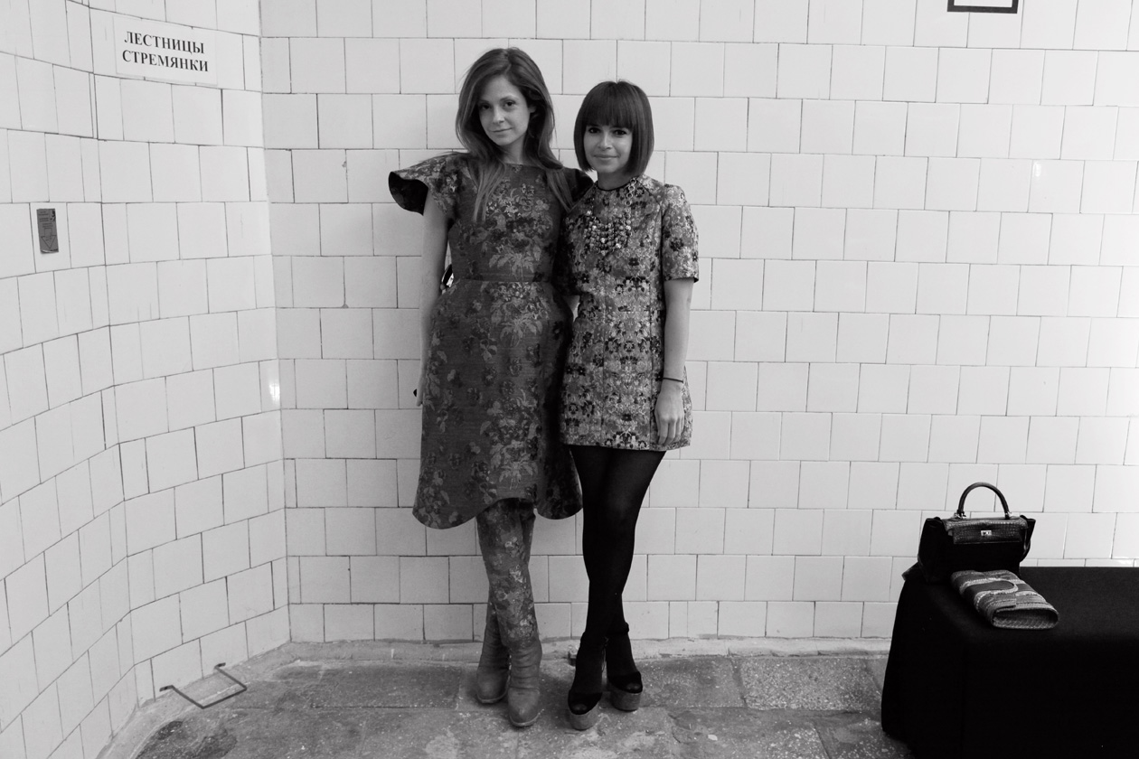 Stephanie La Cava and Miroslava Duma at the Alexander Terekhov show