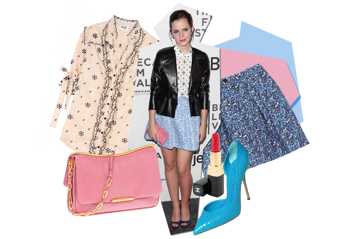 Stampe e minibag come Emma Watson