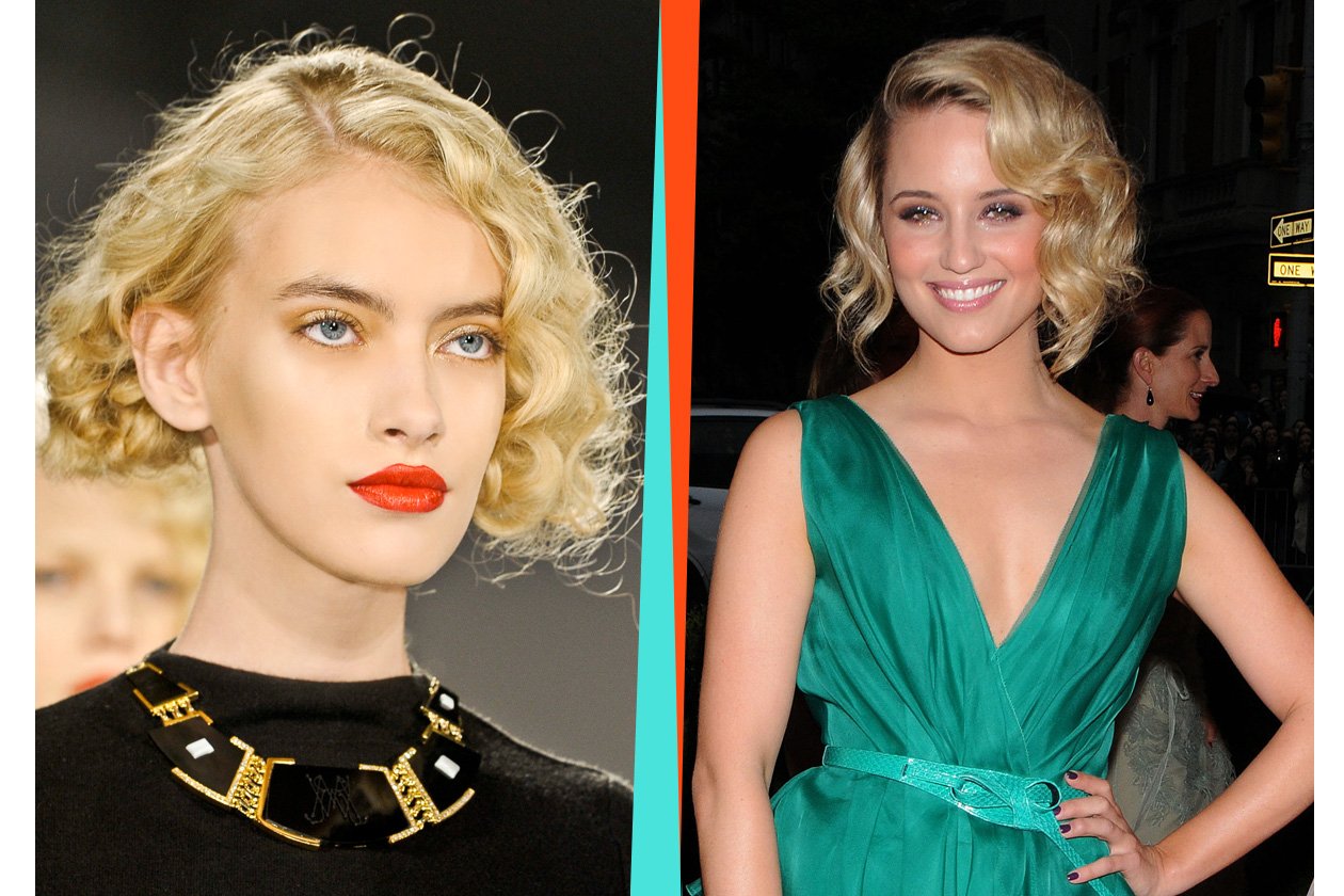 Allure anni Venti per la dea greca Dianna Agron. Fa pensare al look scelto da Ruffian