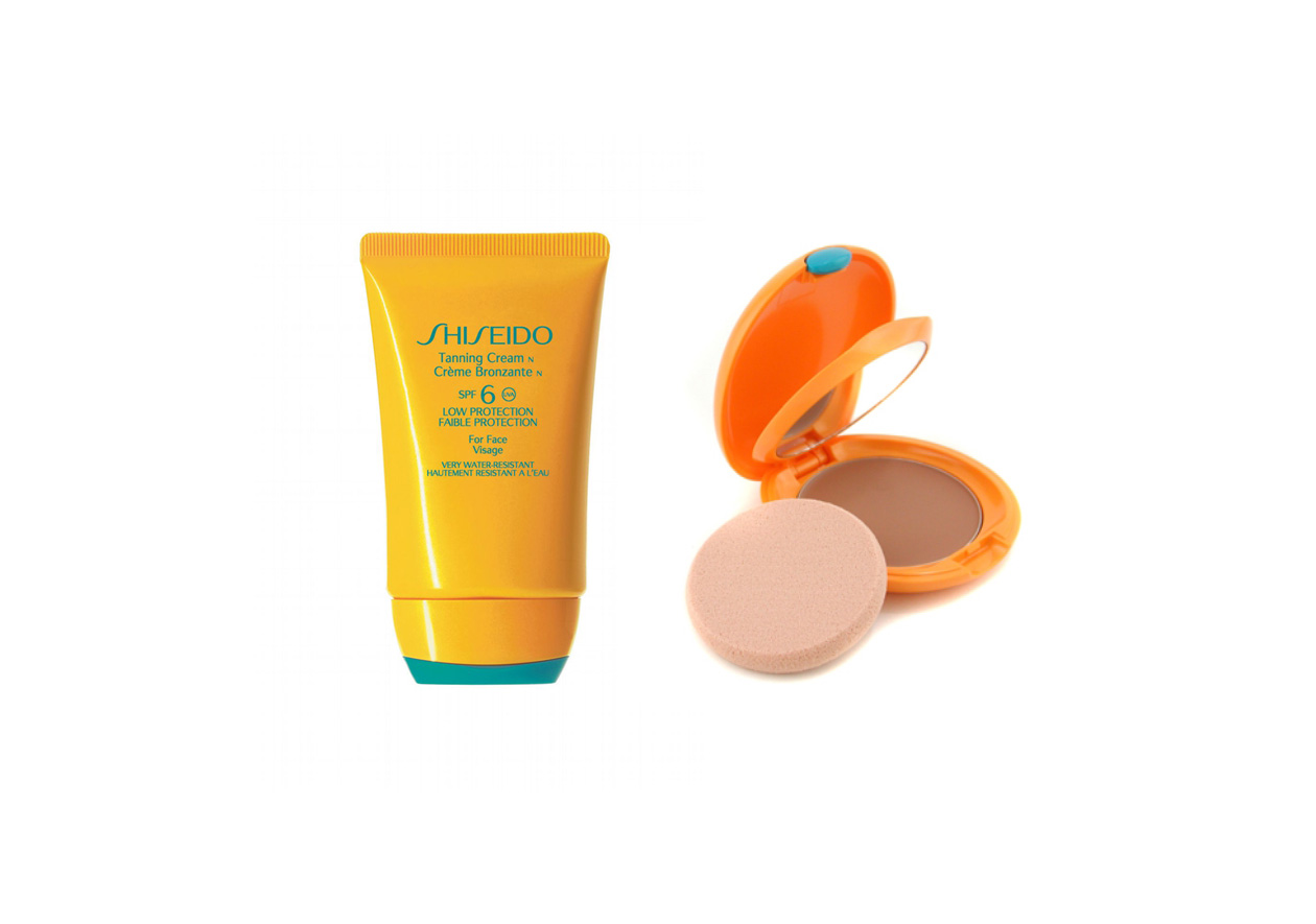 La crema abbronzante per il viso di Shiseido è indicata per le pelli già abbronzate. In alternativa, si può usare il fondotinta abbronzante compatto