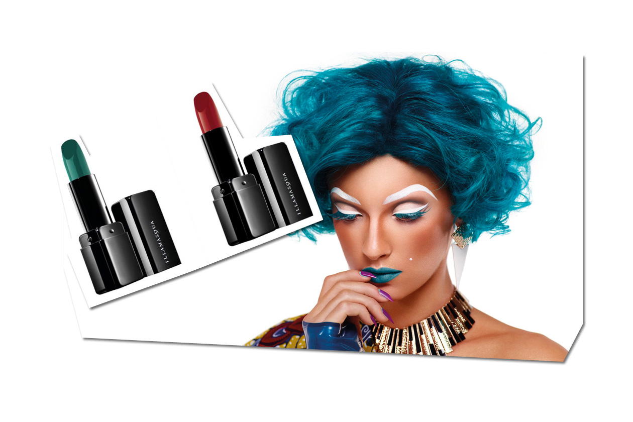 Verde petrolio, rosso e viola sono i colori della nuova collezione “Human Fundamentalism” di Illamasqua