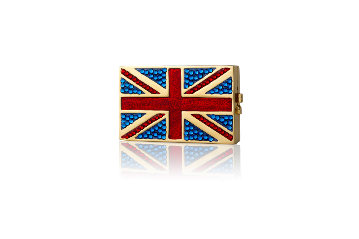 estee lauder union jack solid perfume with swarovski elements