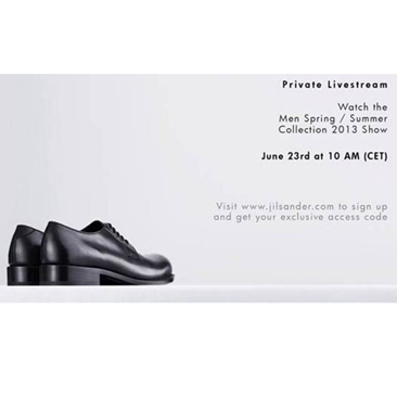 Live streaming per la sfilata di Jil Sander