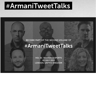 Armani Tweet Talks atto secondo