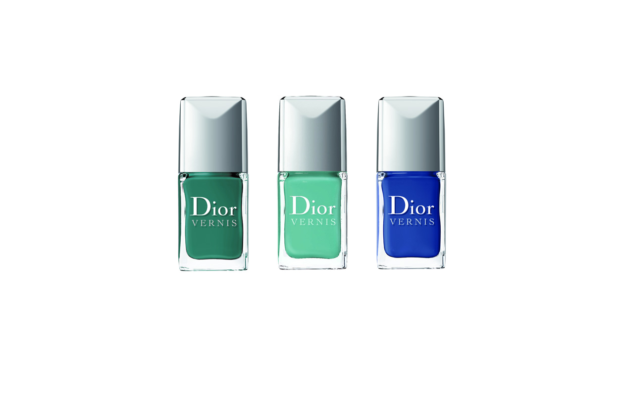 Concludiamo la nostra carrellata “marina” con un trio di Dior che va dallo smeraldo fino al blu elettrico, passando per il verde menta