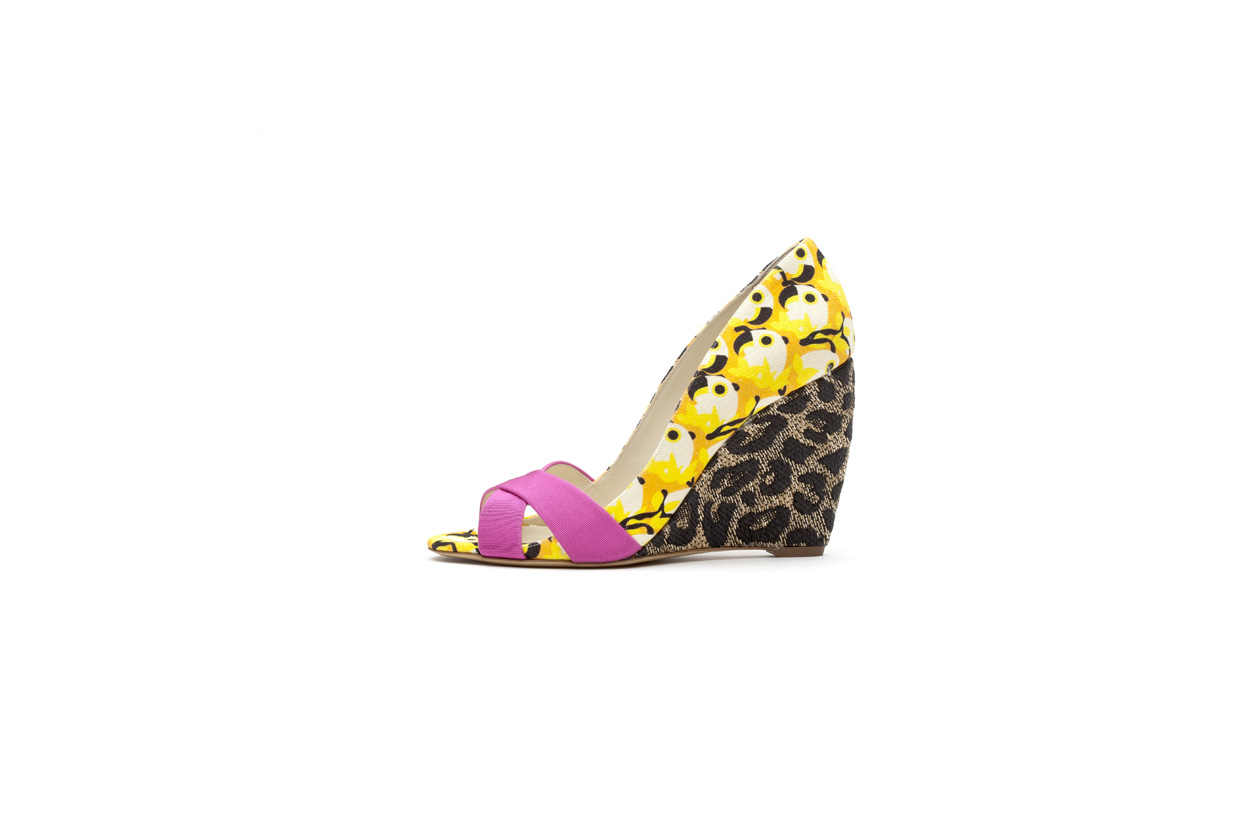 Kibo in yellow parrot leopard wedge resort 2013