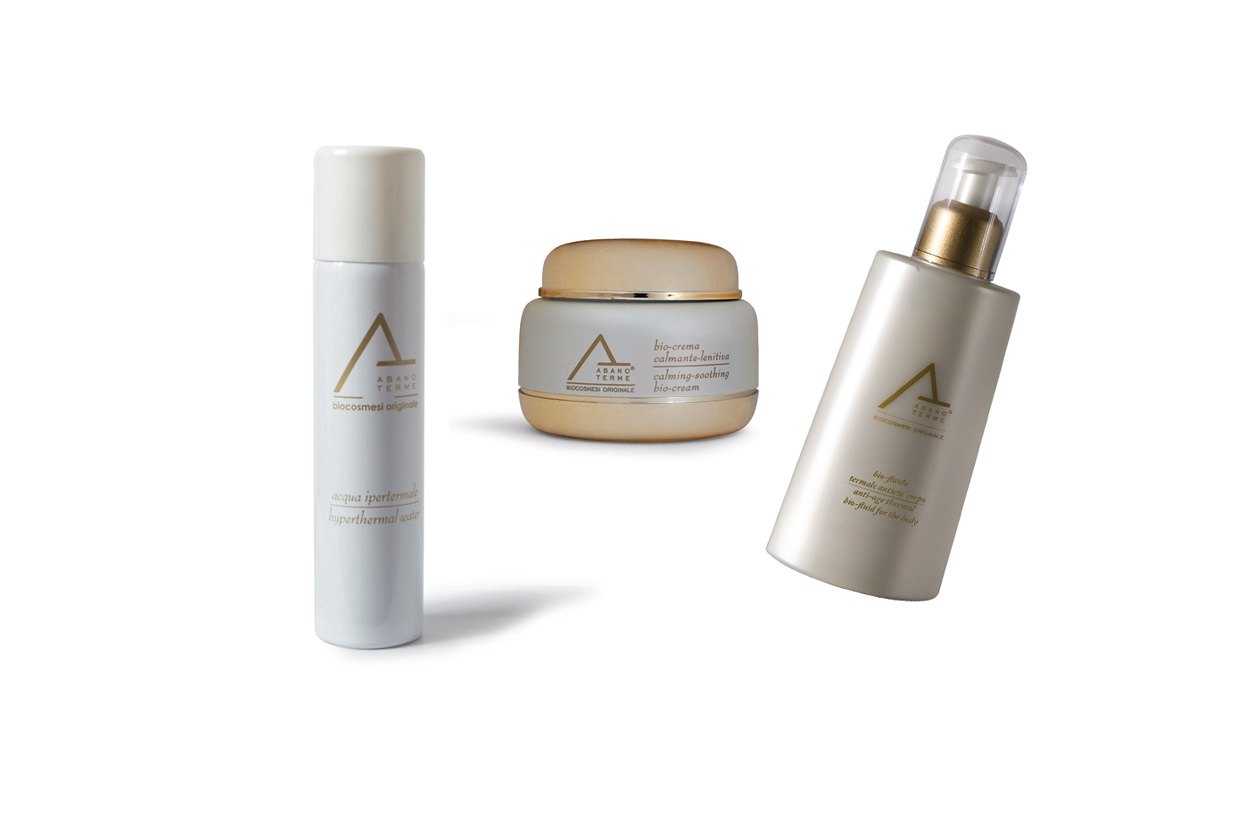 L’acqua termale Abano Terme di Aponus Cosmetics e con le creme corpo e viso protegge dai danni dei raggi ultravioletti e dall’inquinamento