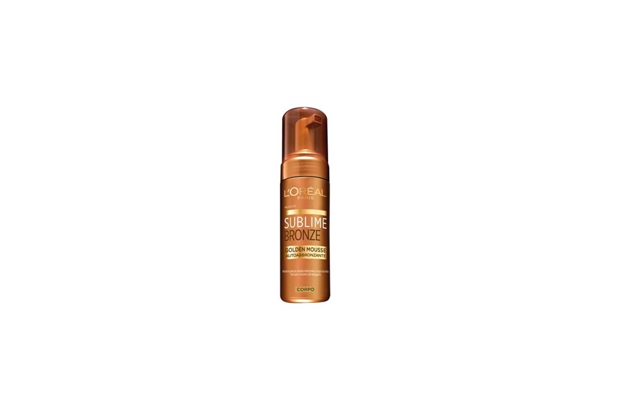 Sublime Bronze Golden Mousse di L’Oréal Paris è arricchita in Vitamina E, attivo anti-ossidante