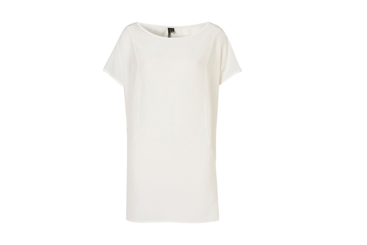 T-shirt in seta Topshop