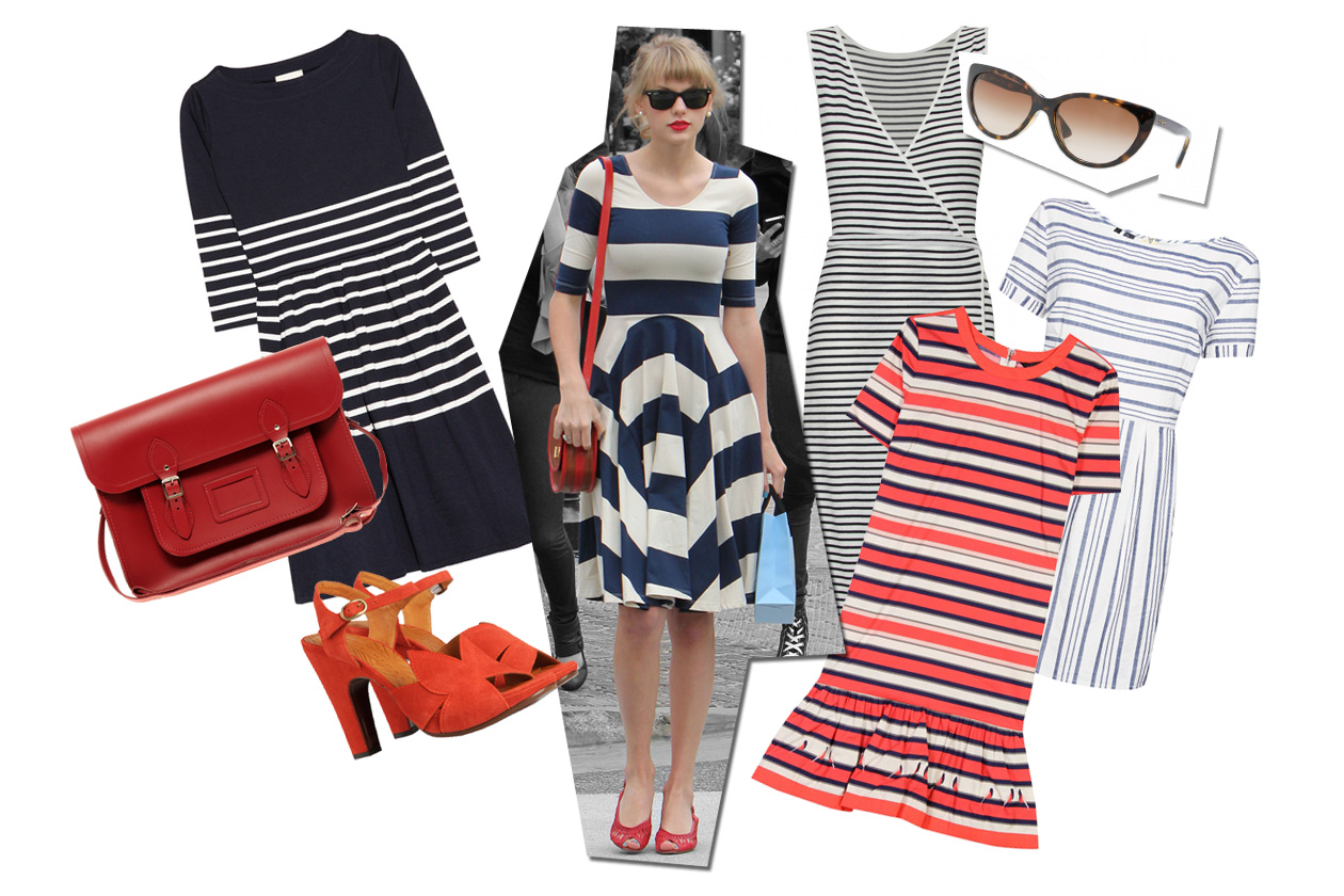Copia il look “a righe” di Taylor Swift
