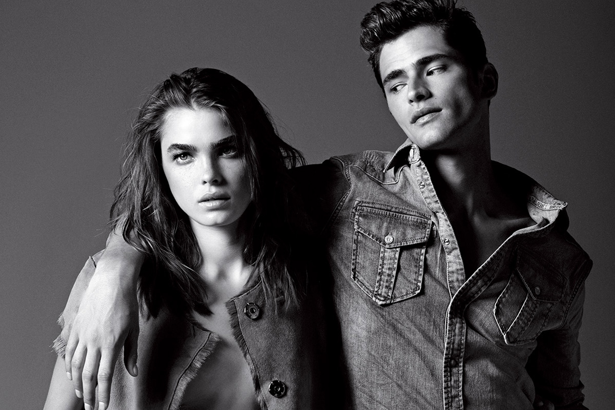 Armani Jeans: la campagna A/I 2013 con Sean O’Pry e Bambi Northwood Blyth