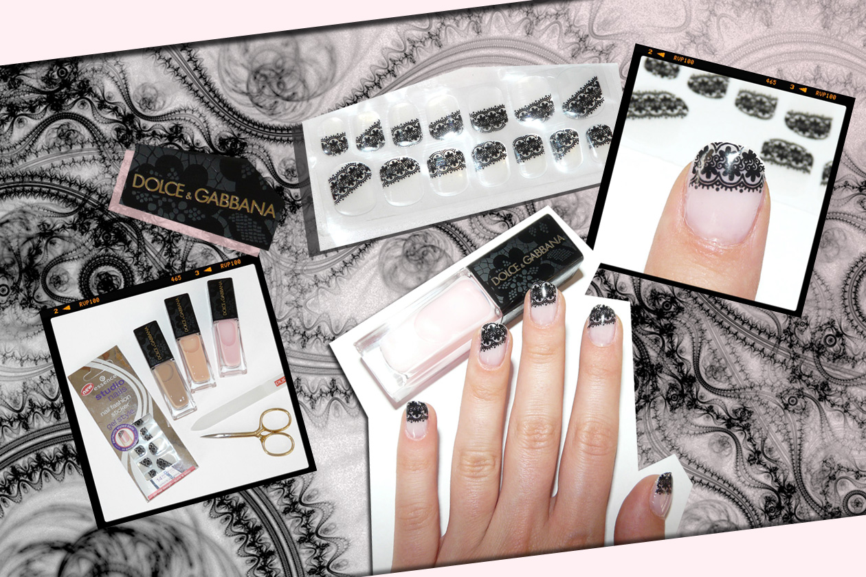 Manicure tutorial: unghie effetto pizzo ispirate alla Lace Collection di Dolce & Gabbana