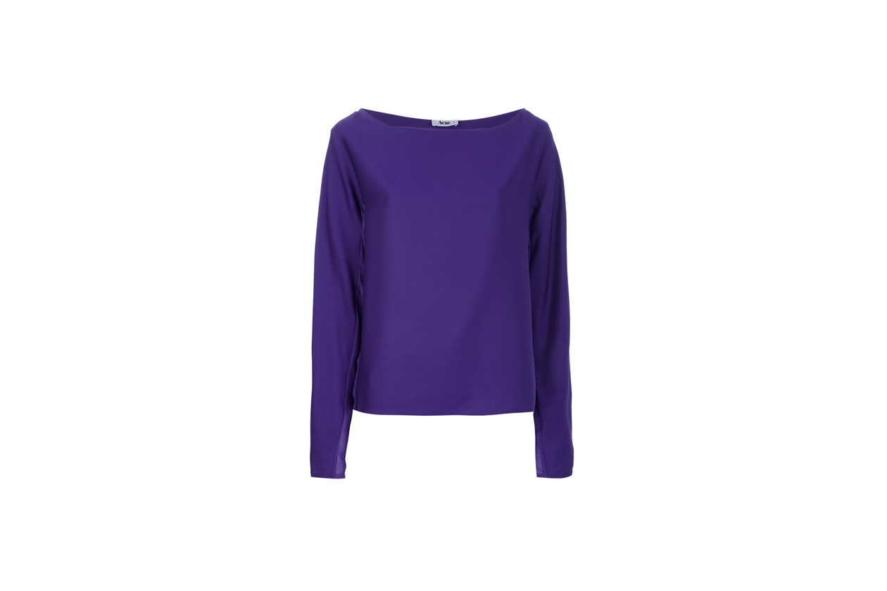 Blusa seta viola Acne