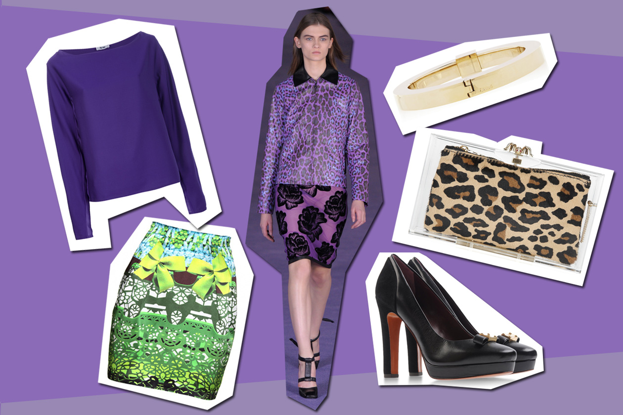 Collage viola look night