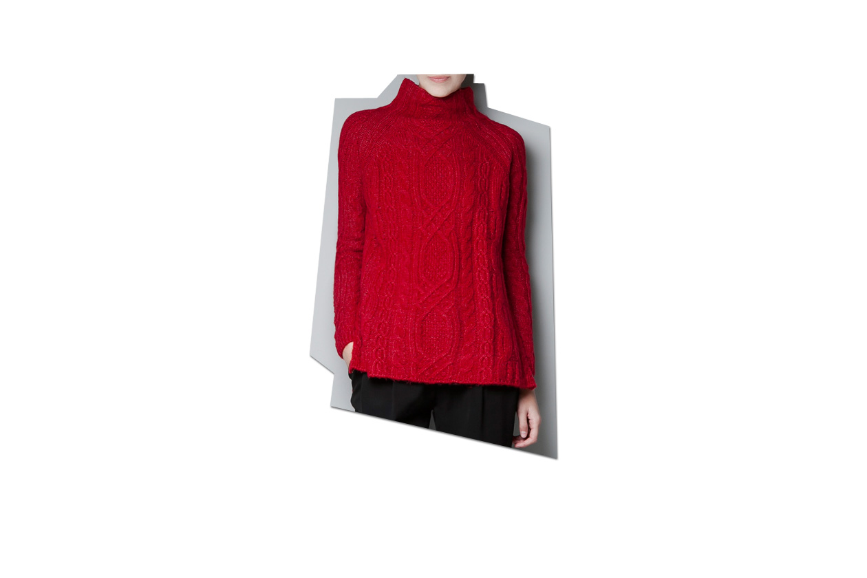 01 Rosso Nero Maglia Zara Rossa