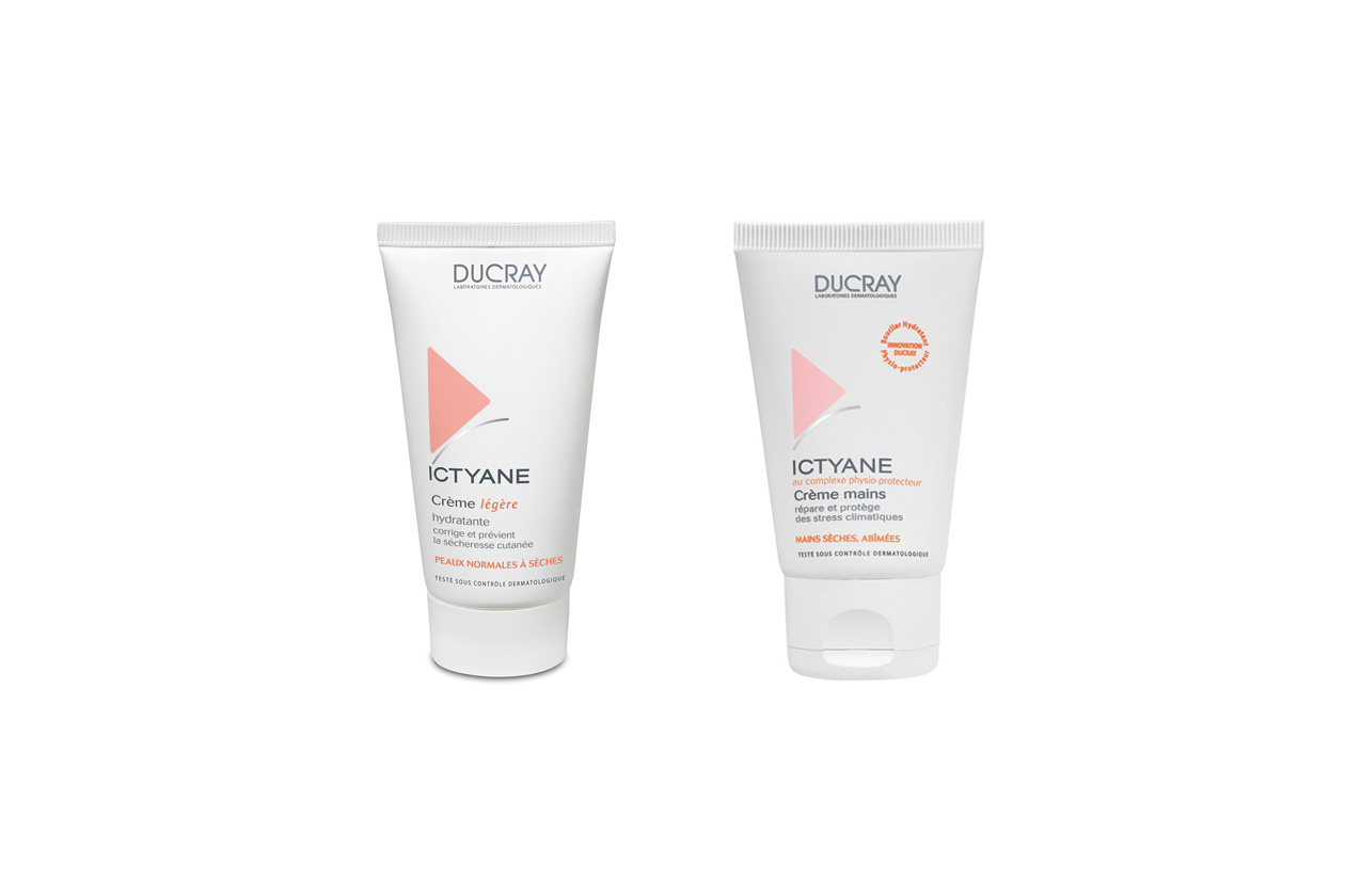 La crema mani Ictyane di Ducray contiene il complesso vaselina/glicerina