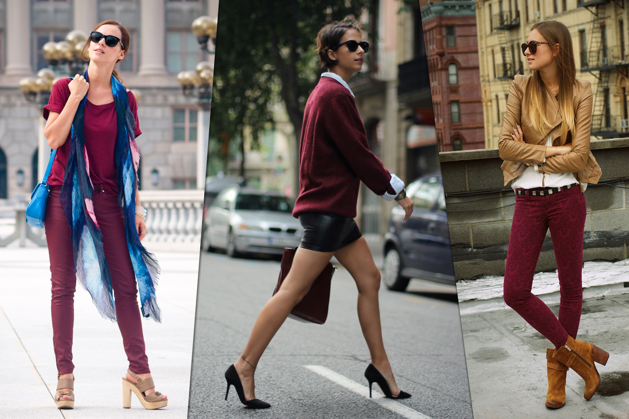 Il burgundy secondo lo street style e le fashion blogger