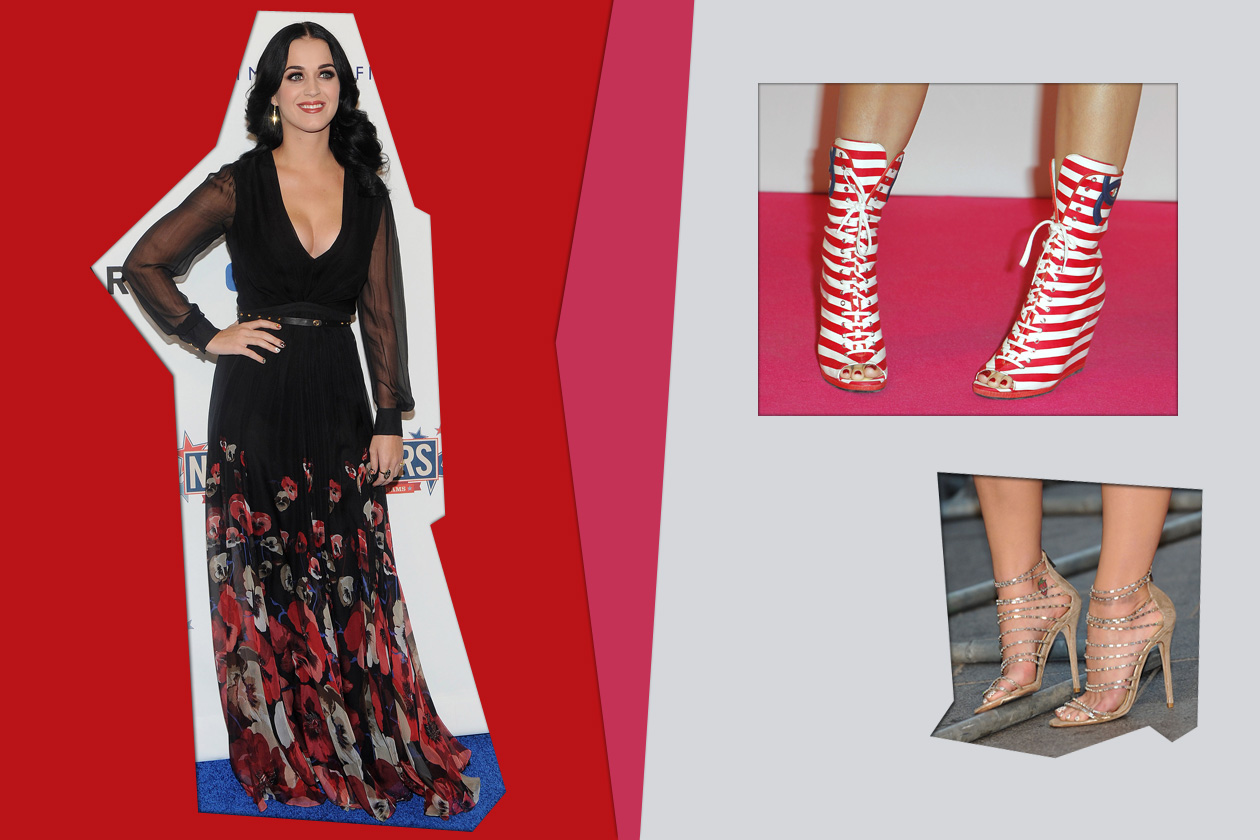 Un pedicure da dieci e lode abbinata a una scarpa che cattura l’attenzione per Katy Perry