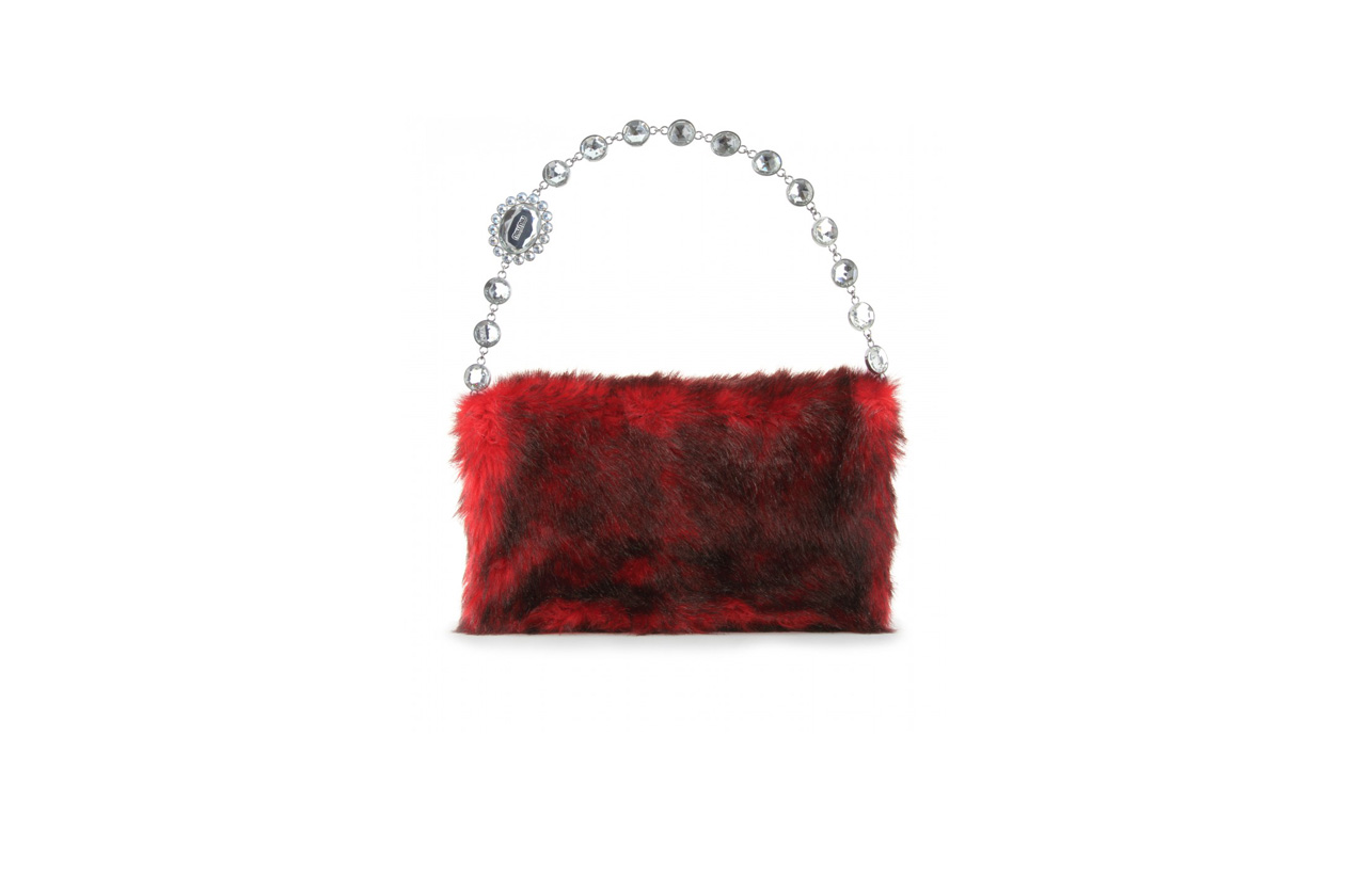 TopList abiti borse gioiello P00028977 FAKE FUR POCHETTE MIT KRISTALLBESATZ STANDARD