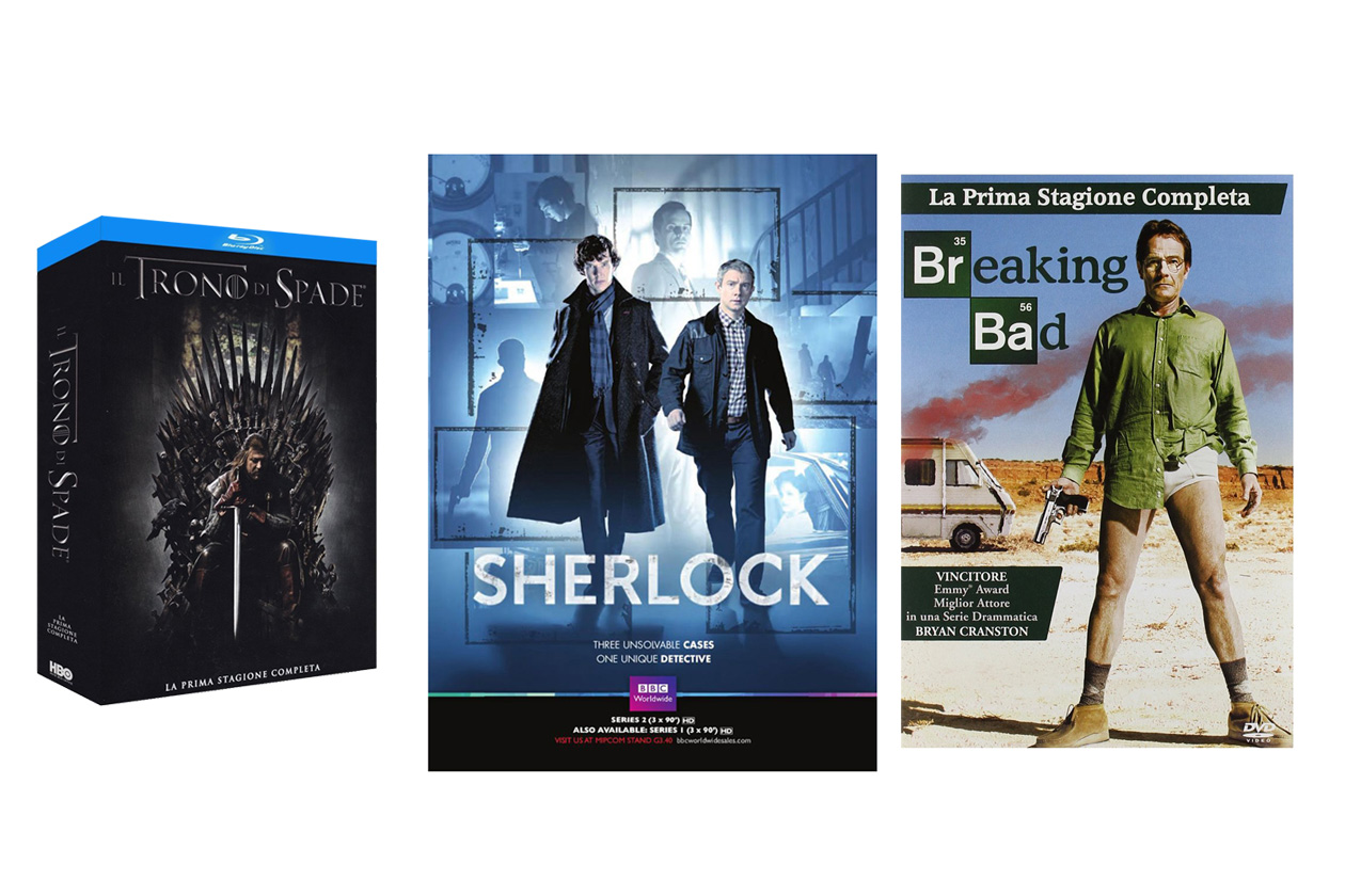 dvd Sherlock Breaking Bad e Trono di Spade