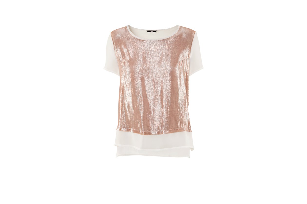 Top List Glitter blusa hm