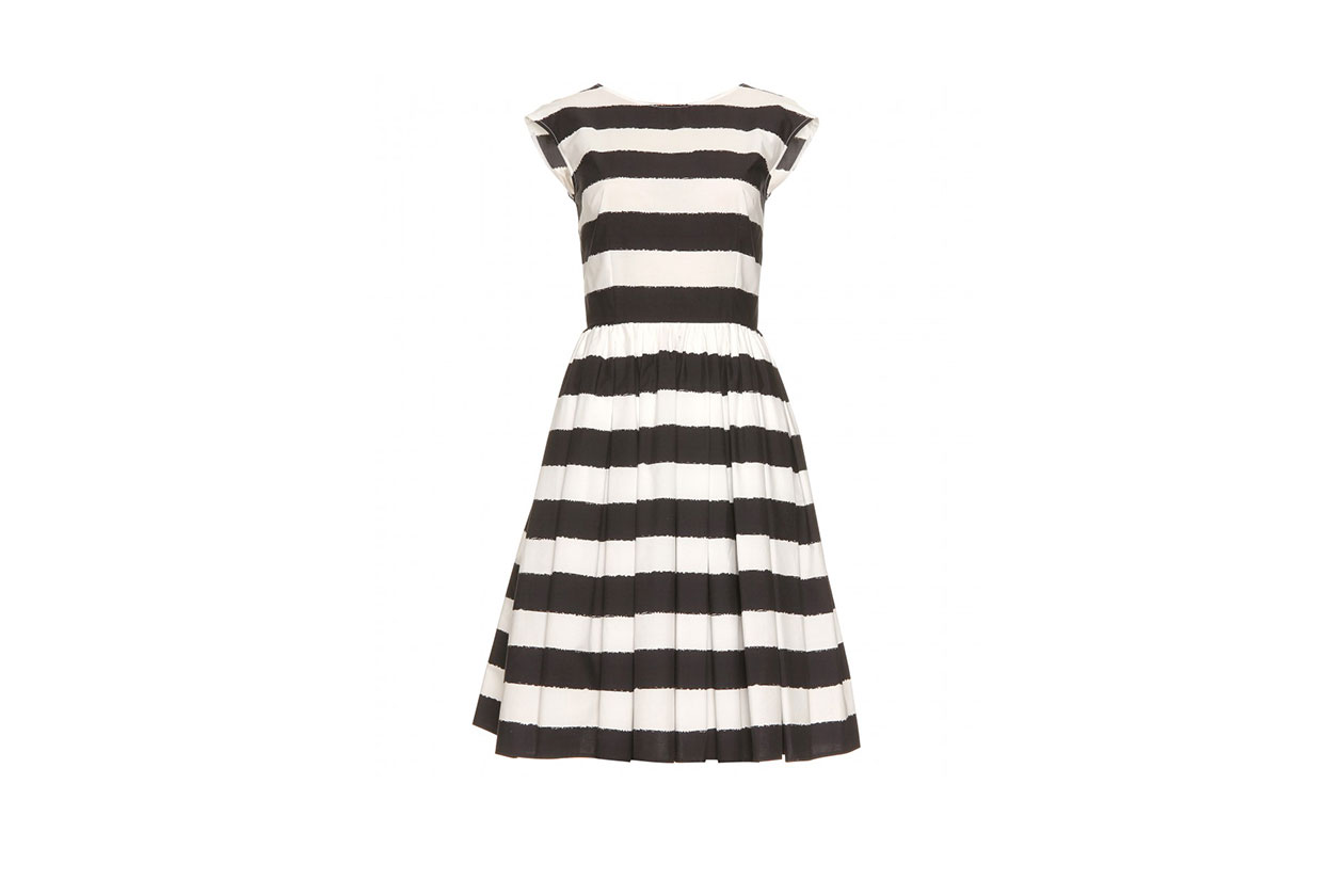 3 trend Righe B&W Striped Dress Dolce