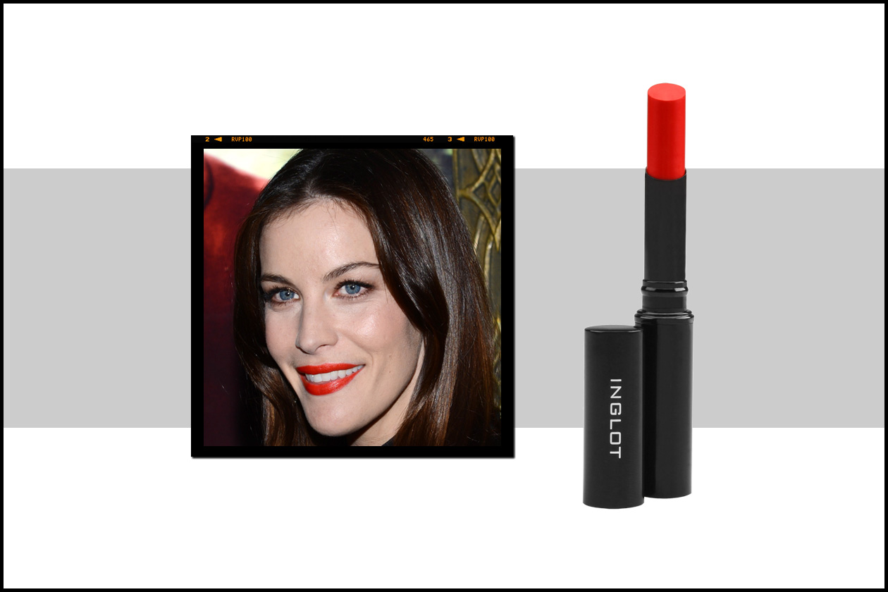 Color fluo per Liv Tyler: per replicare basta scegliere un lipstick come lo Slim Gel 44 di Inglot