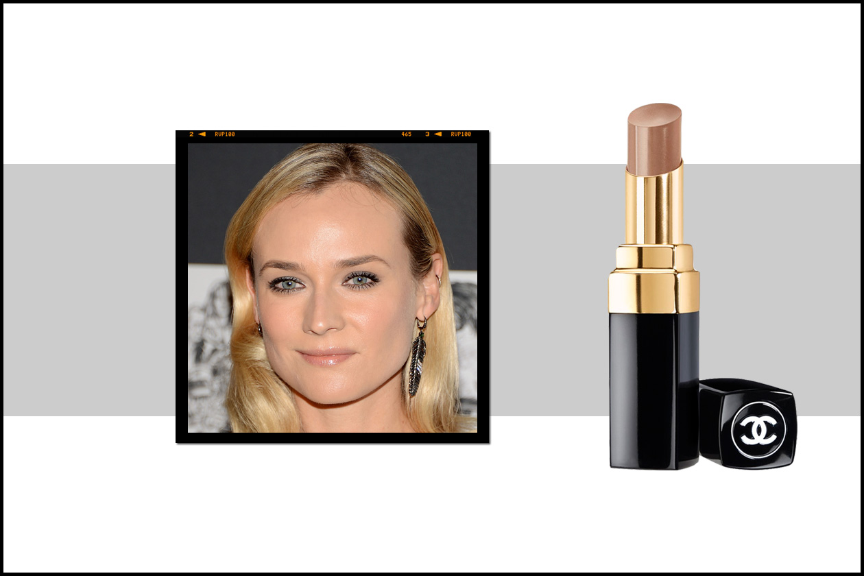 Diane Kruger predilige da sempre un finish naturale. Il lipstick consigliato? Il Rouge Coco Shine Chic di Chanel