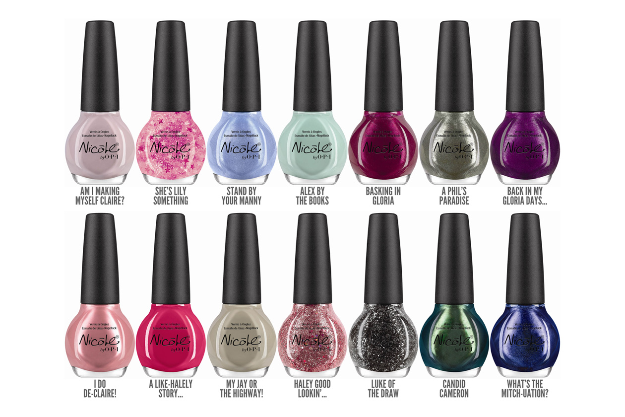 Nicole by OPI che ha creato, in collaborazione con la Twentieth Century Fox, una collezione di 14 lacche dedicate alla serie tv Modern Family