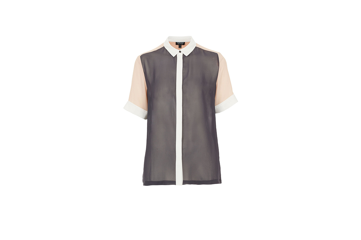 015 Fashion Camicie Color block topshop