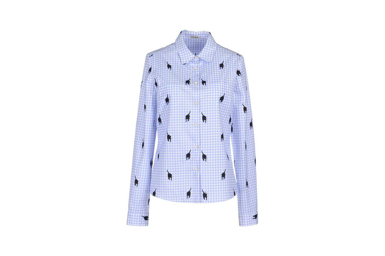 025 Fashion Camicie Quadretti miu miu