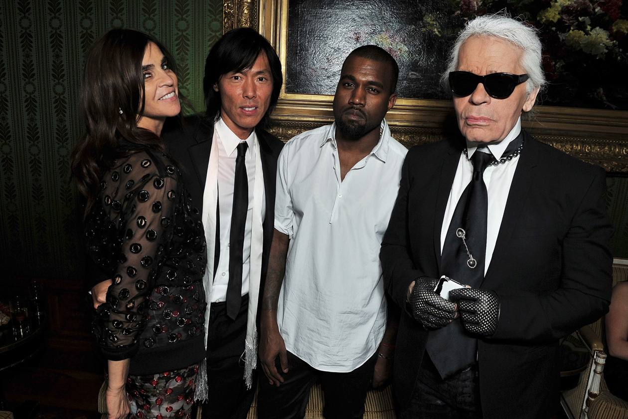 Carine Roitfeld, Stephen Gan, Kanye West & Karl Lagerfeld