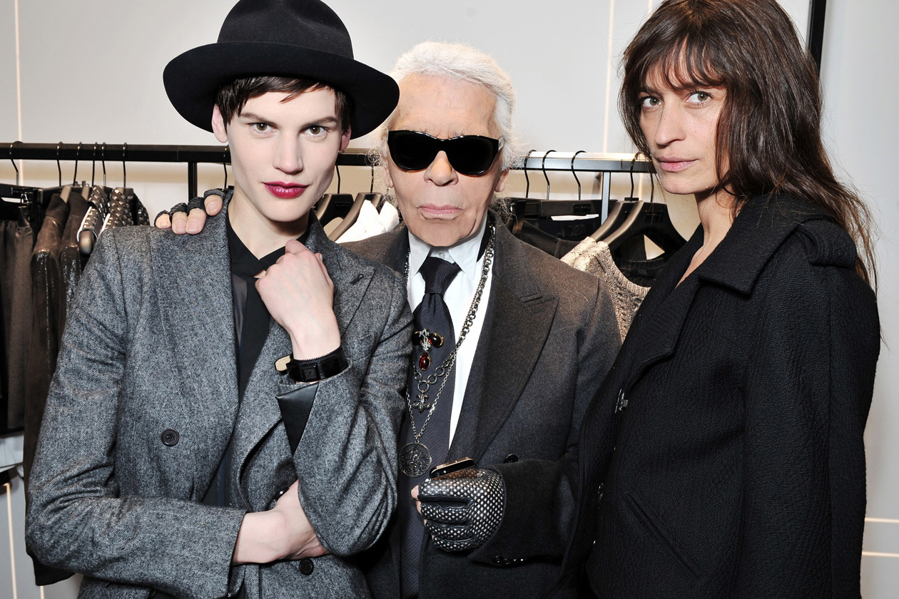 Saskia de Brauw, Karl Lagerfeld & Caroline de Maigret