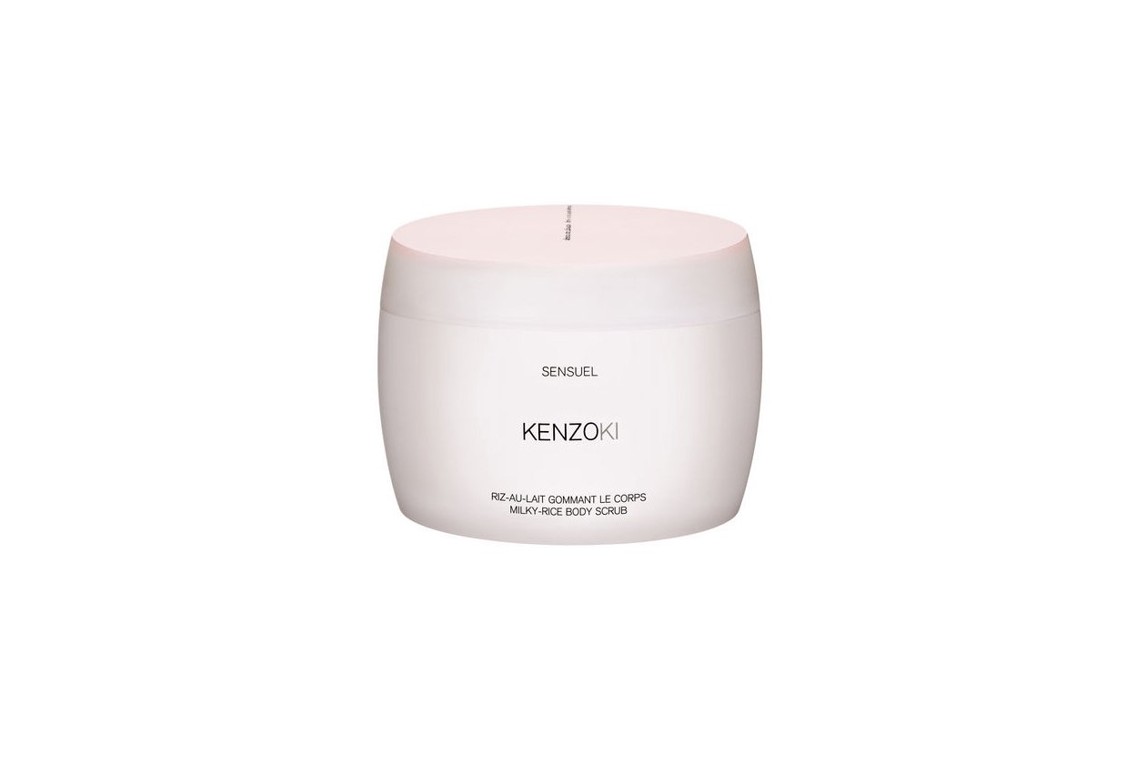 kenzo milky rice body scrub