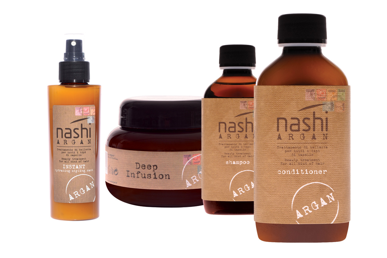 A combattere l’effetto crespo ci pensa tutta la linea Nashi Argan formulata con olio di argan