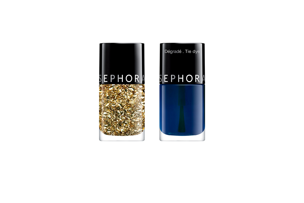 Beauty Smalti effetti speciali Sephora Top Coat Oro e Tie Dye