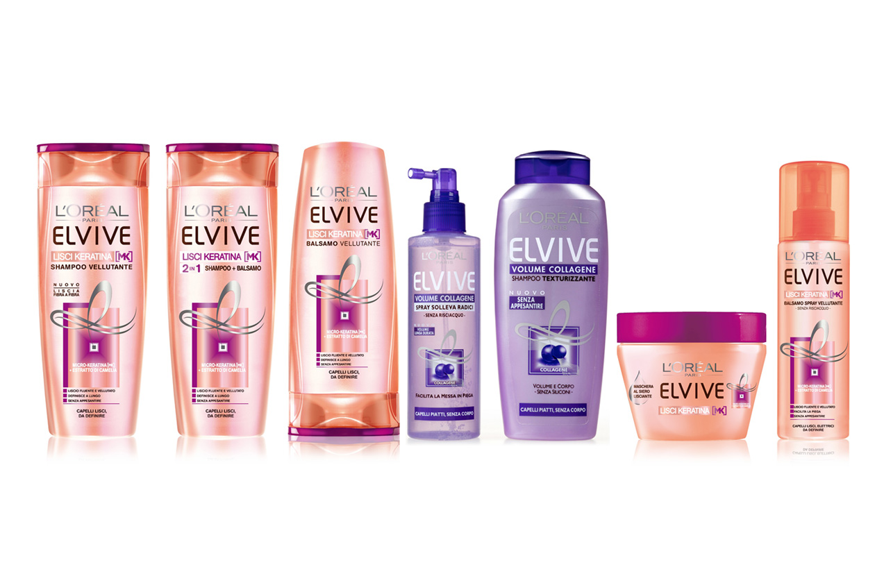 Collagene e Keratina per dare volume e robustezza ai capelli (Elvive di L’Oréal Paris)