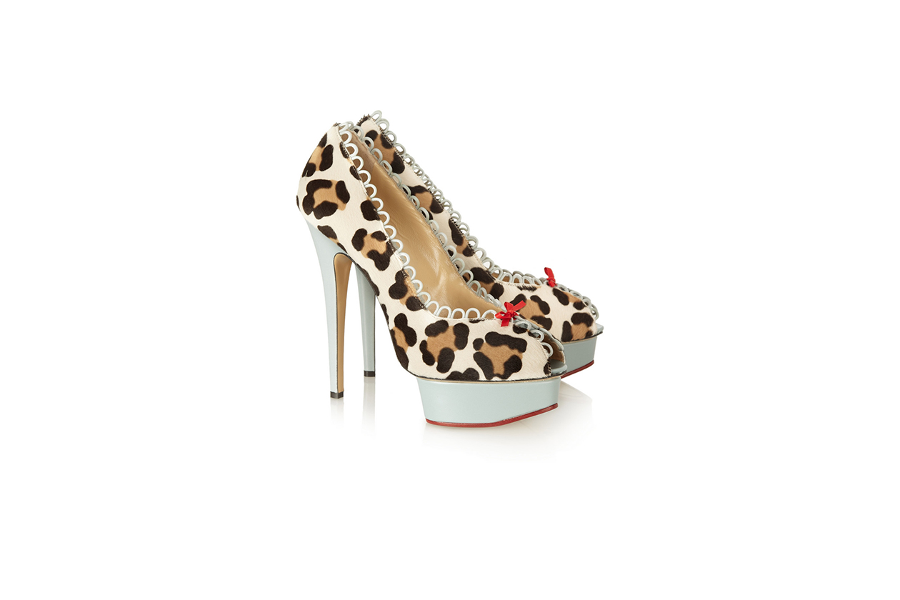 Scarpa plateau maculato charlotte olympia